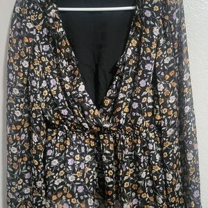 Mittoshop Black Floral Dress